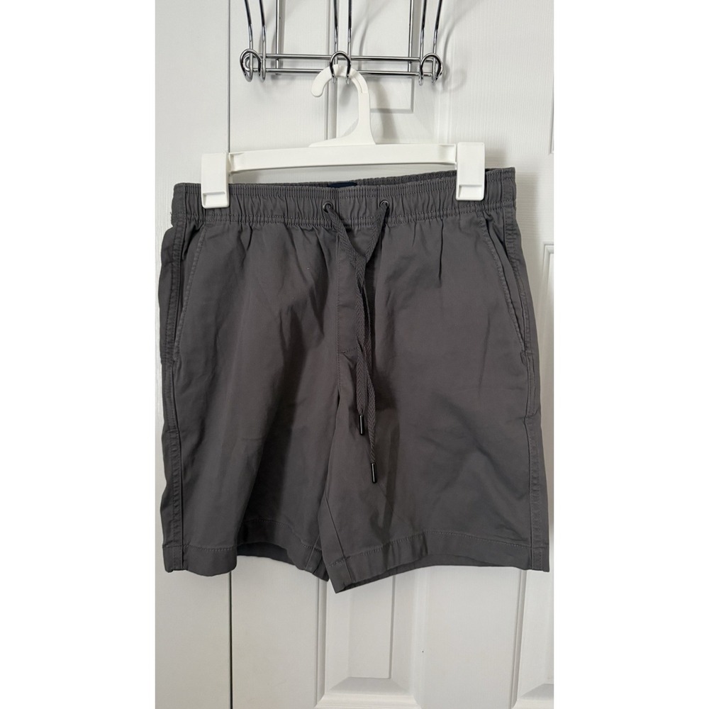 Gap‎ Men's Beige Flat Front Shorts, Size X-small Elastic Drawstring Gray New